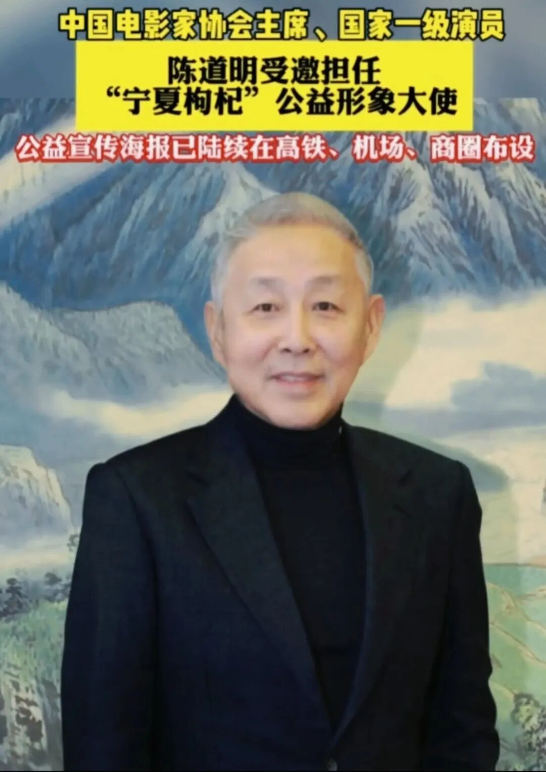 自治区政协牵线搭桥陈道明为宁夏枸杞公益代言