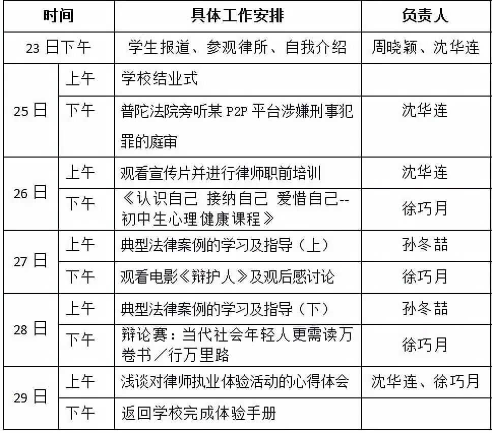 普世公益|“体验职业 践行法规”——记华师大四附中学生职业生涯实践活动 