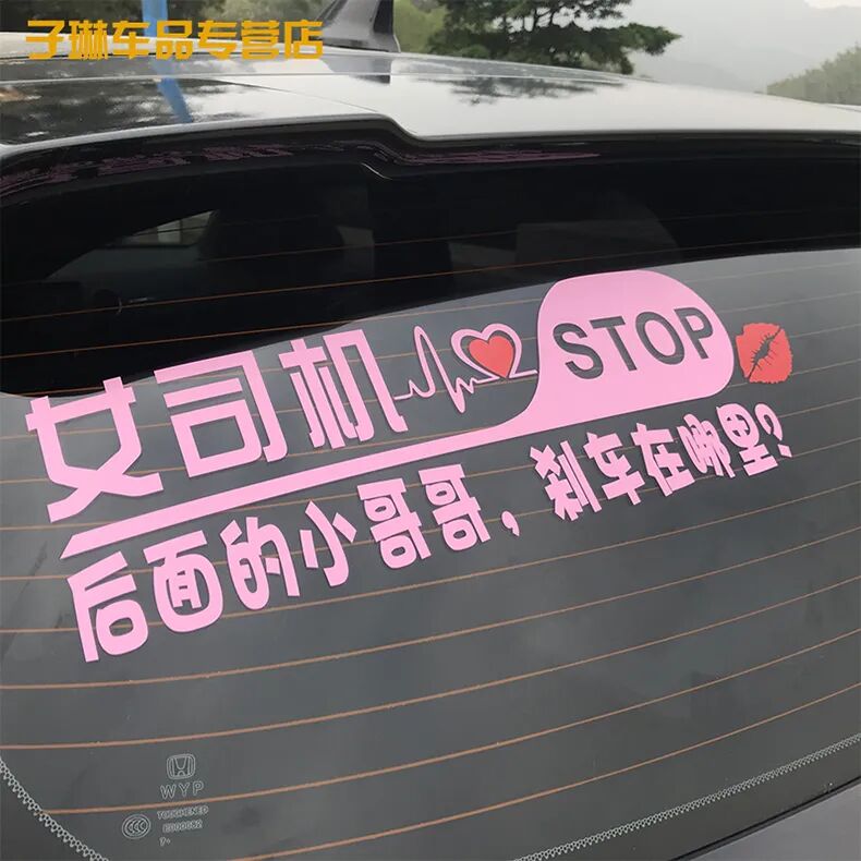 【女性】每一个贴在老司机车上的「春梦」，都是行走的精神污染（组图） - 16