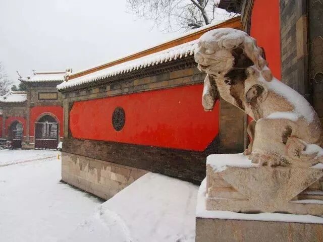图为雪中朝天宫。