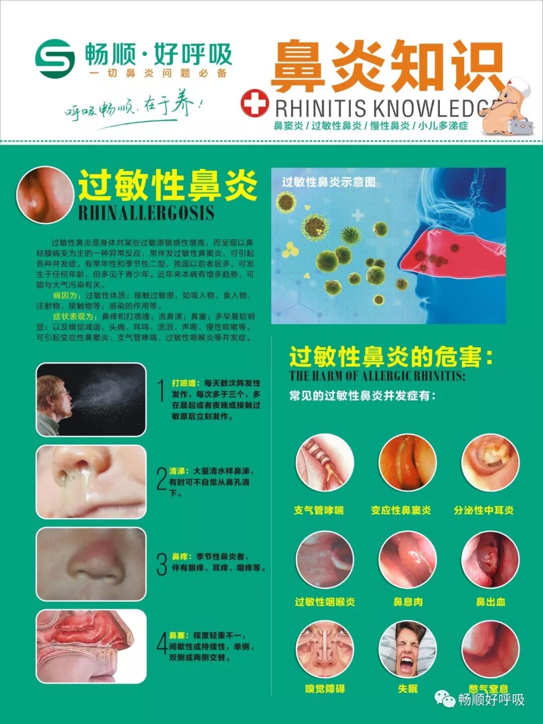 关于慢性鼻炎，鼻窦炎，小儿多涕症