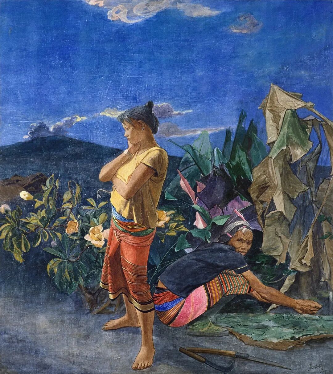 《等嘎拉的等待》礦物顏料 190x170cm2009年.jpg