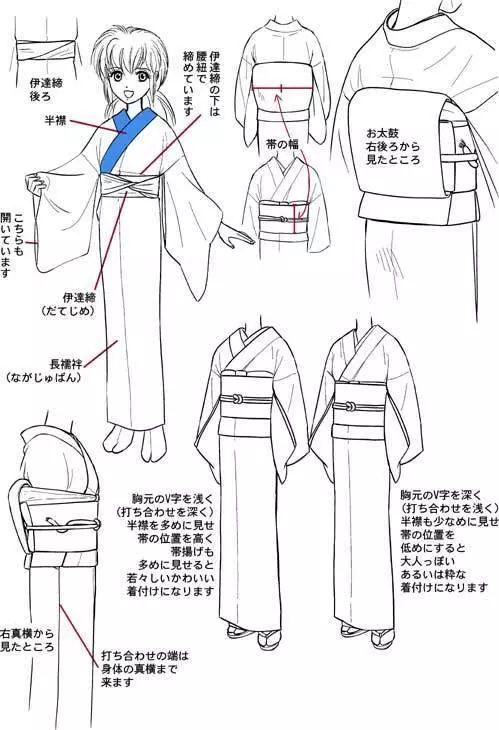 日本和服的绘制方法 这个讲的够详细 视觉行者 微文库