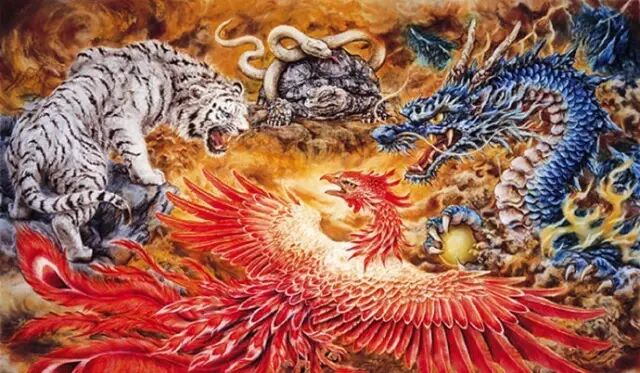 中國古代四靈 青龍 白虎 朱雀 玄武 人類文明九州智慧 微文庫