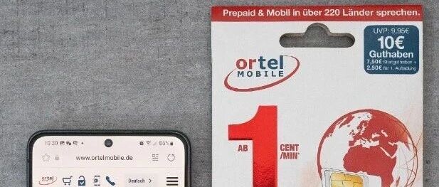 德国Ortel Mobile预付费手机充值教程：应用内充值与拨号代码两种方法