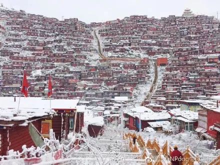 色達，你下雪的樣子真美！ 旅行 第2張