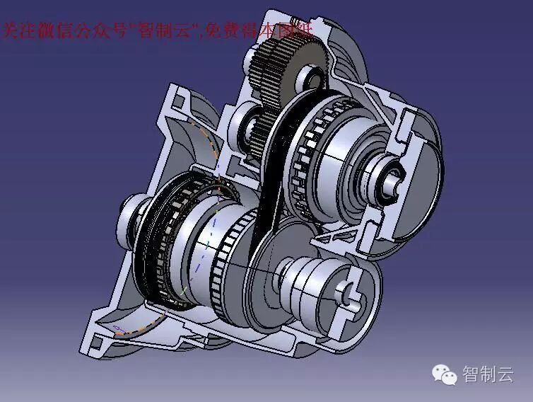 【差减变速器*众】汽车金属带式无级变速器三维建模图纸 igs格式