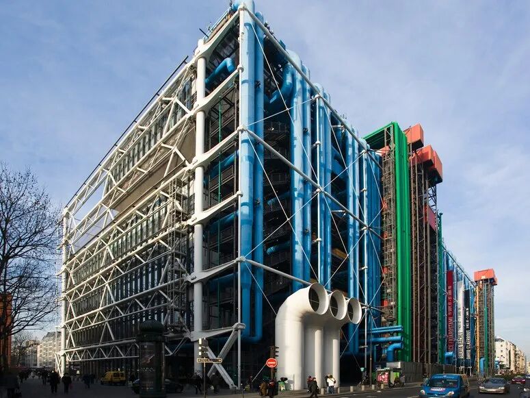centre pompidou in paris, 1977