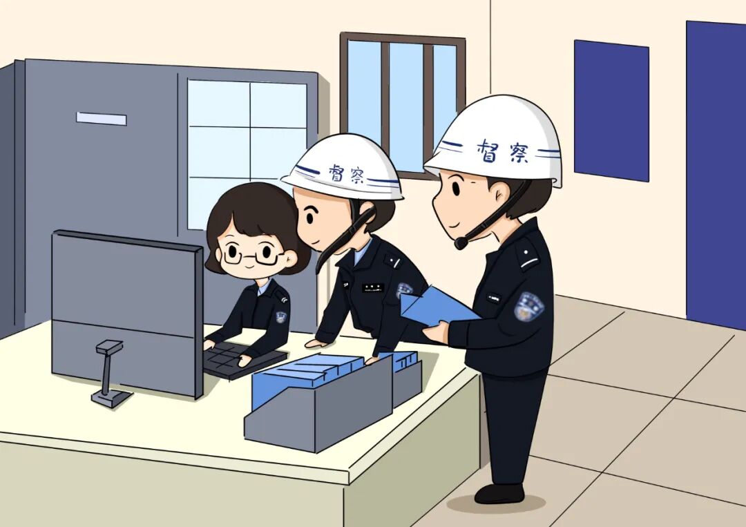 你好警察节一组手绘漫画致敬警察节