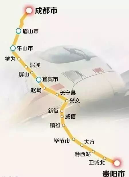 成贵高铁线路图