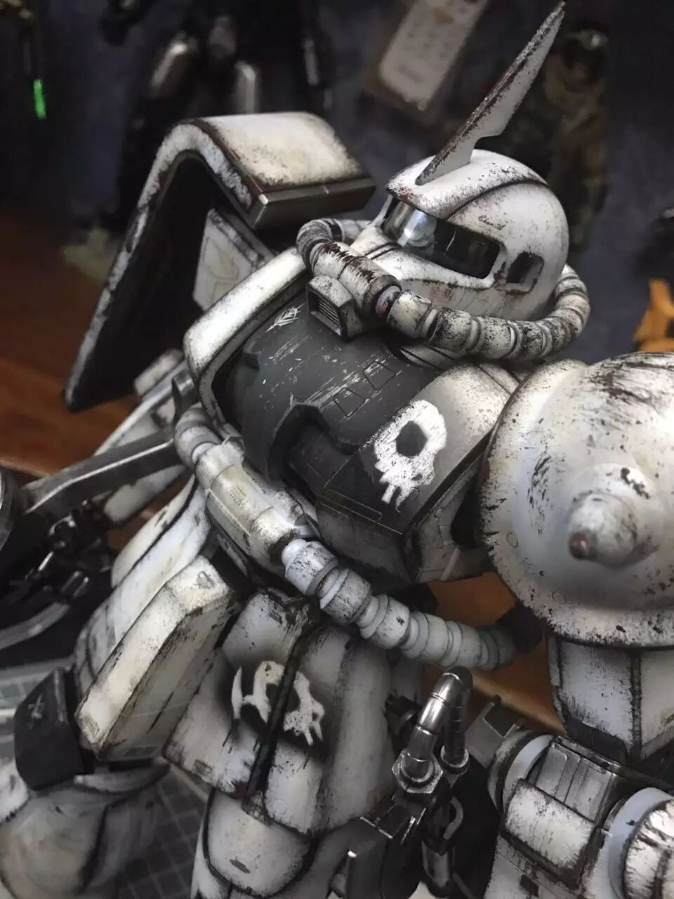 教程老衲pg扎古白色外甲部分上色方法分享