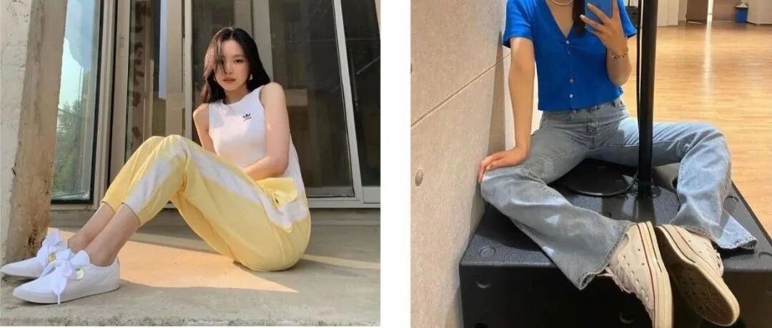 穿衣搭配：小白鞋+裙子、小白鞋+阔腿裤 ...照着穿就对了！