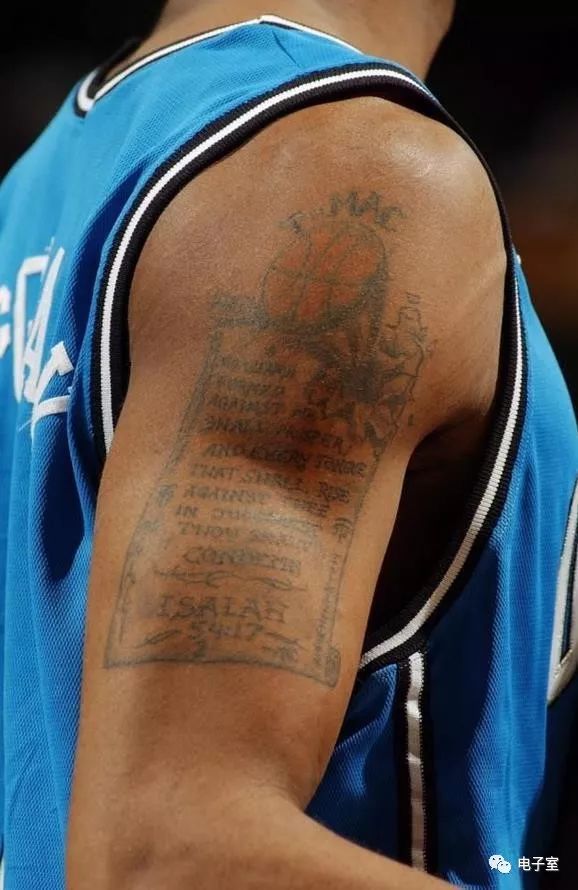 NBA球星紋身背後的故事，艾弗森悲情，詹姆斯霸氣側漏 未分類 第2張
