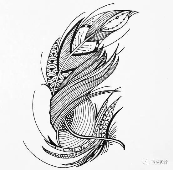 黑白手绘丨针管笔画的小装饰,手掌大小很轻松