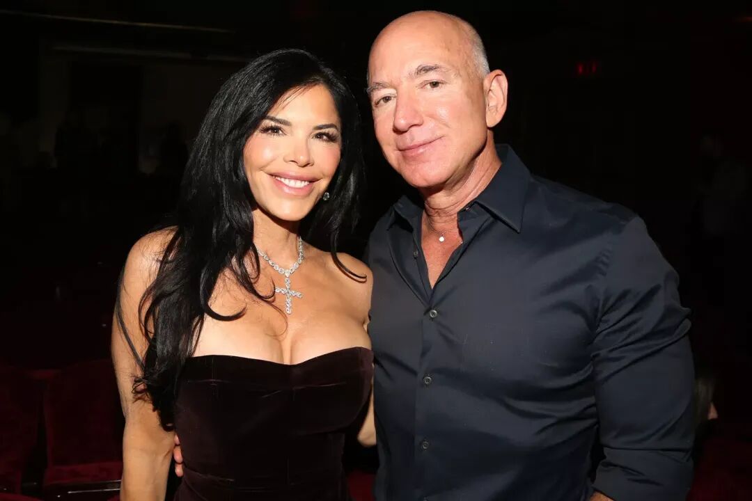 Lauren Sanchez and Jeff Bezos attend the opening night of 