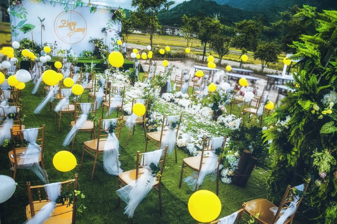 婚礼场布 | 有氧森系户外婚礼