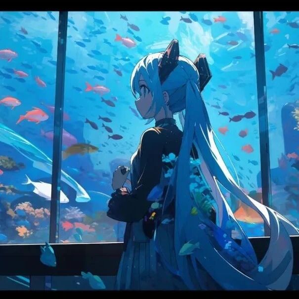 蓝色治愈系ipad电脑壁纸～