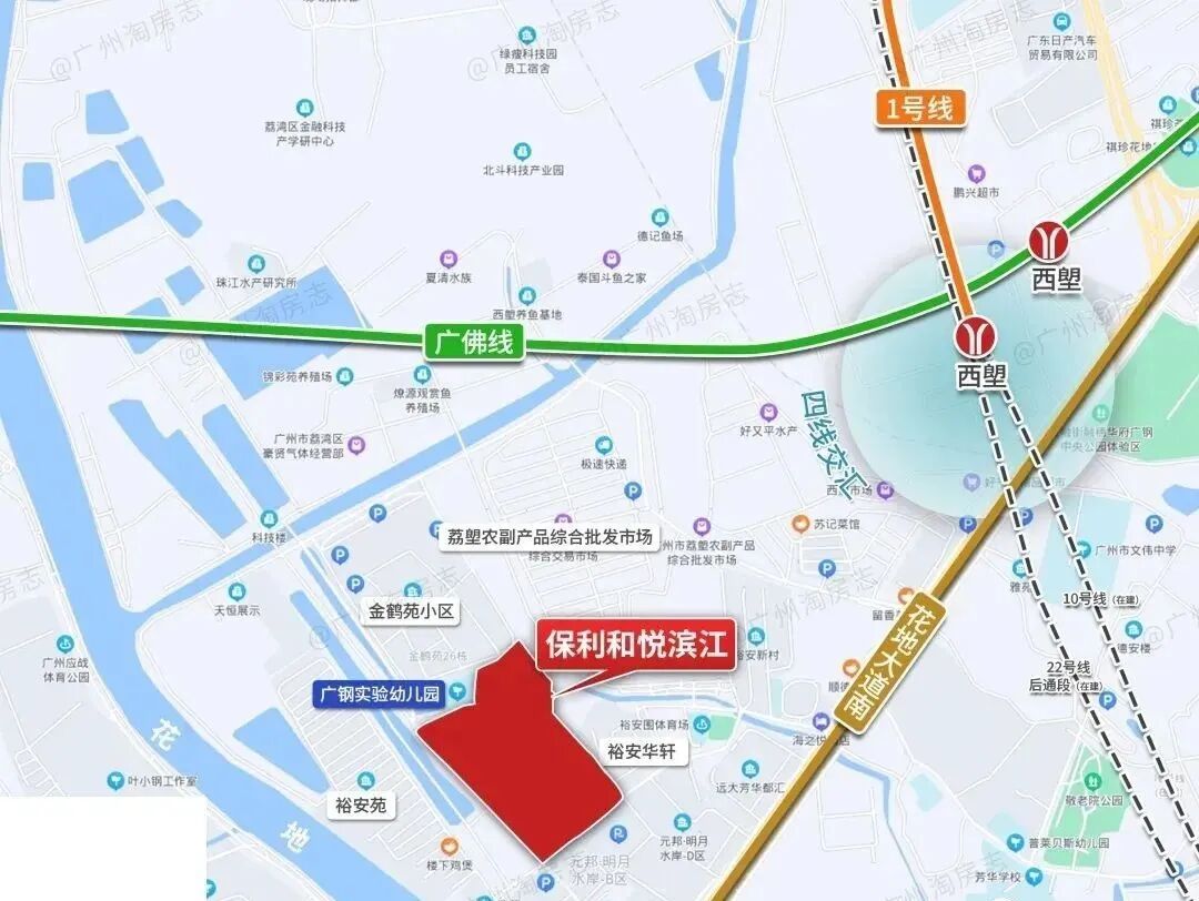 广州荔湾区新盘保利和悦滨江，总价300万、*