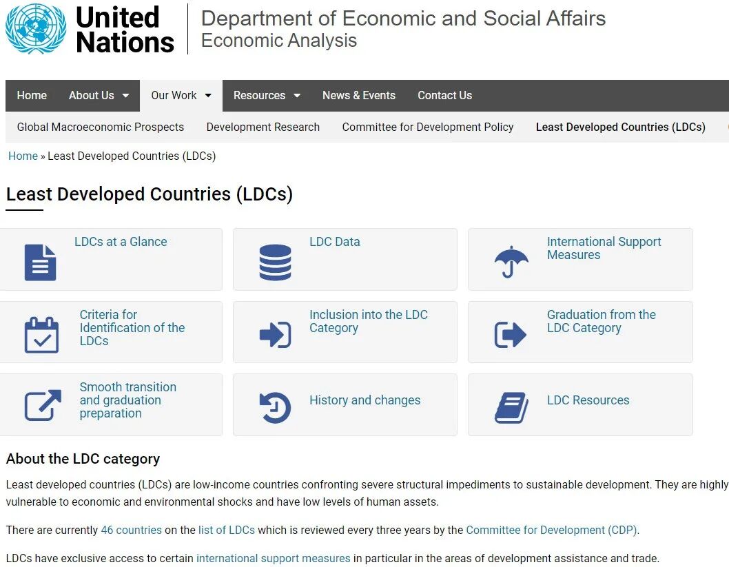 什么是最不发达国家？