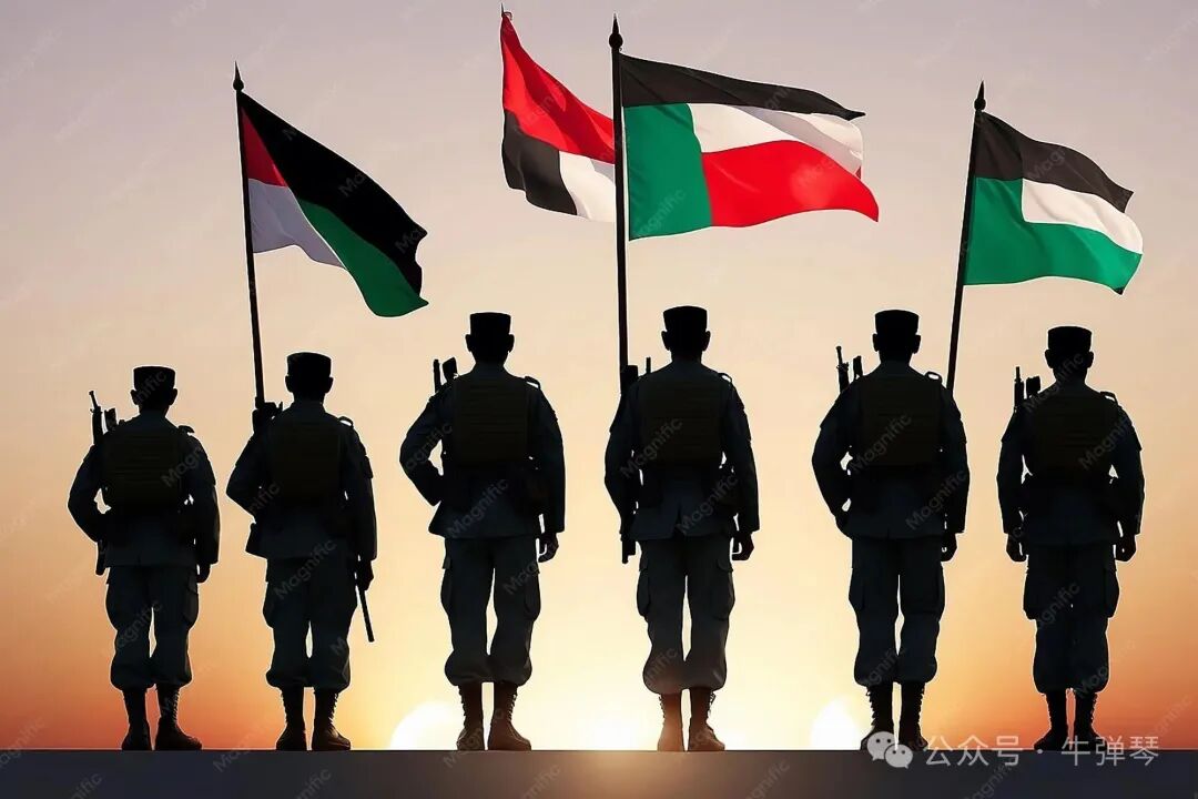 Premium Photo | Silhouettes of soldiers with the flag of UAE against ...