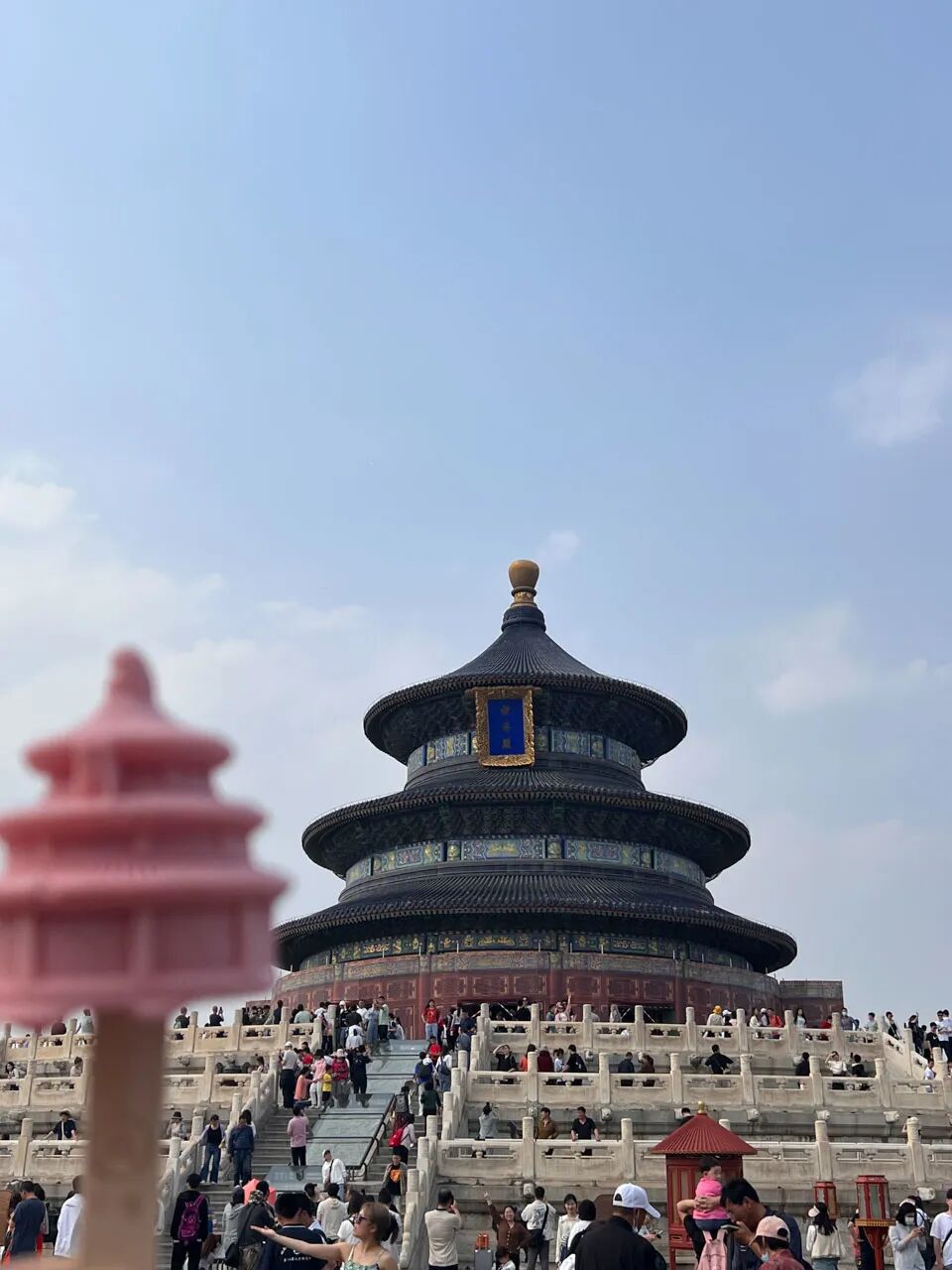 钱成墉摄于北京天坛公园。 （受访者供图 / 图）