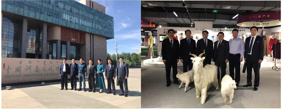 中亚协领导陪同朝鲜驻华大使馆金京永公使一行考察内蒙巴彦淖尔市、维信羊绒集团