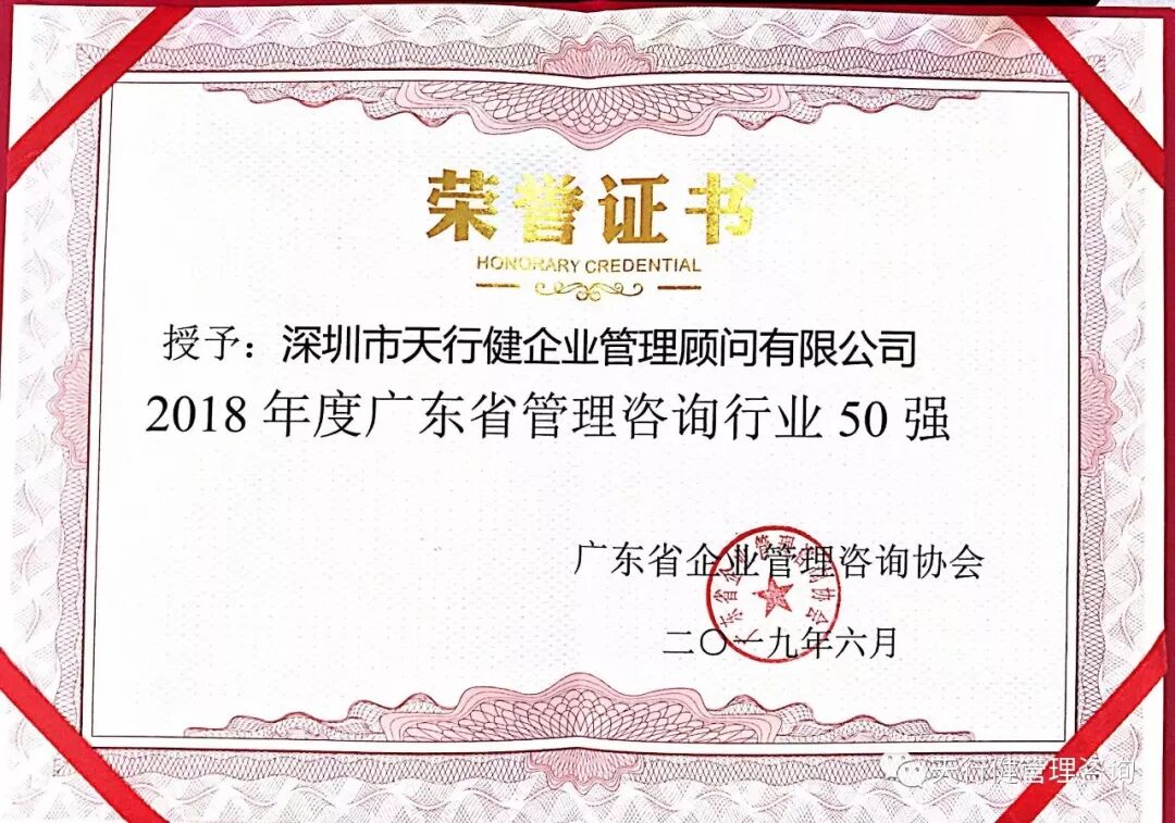 喜讯：天行健咨询再次荣获管理咨询行业50强殊荣