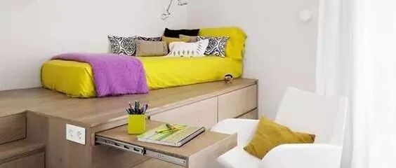 卧室这样装，床和衣柜都省了！