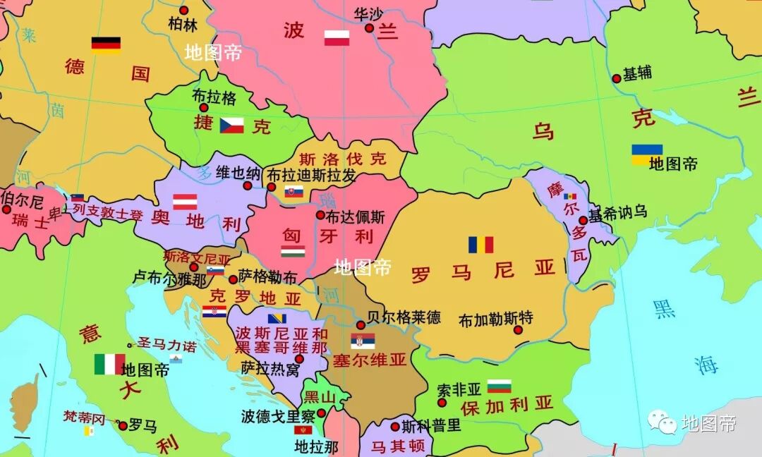 多瑙河流经哪10个国家 地图帝 微信公众号文章阅读 Wemp
