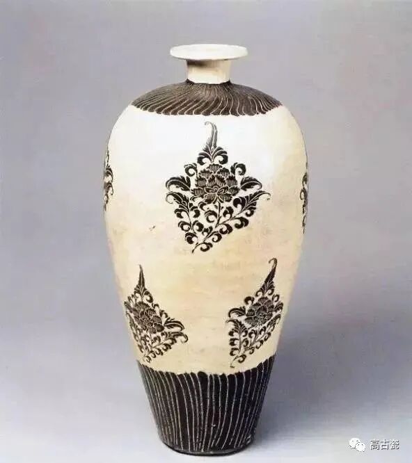 宋朝時代 油滴天目黑釉花瓶