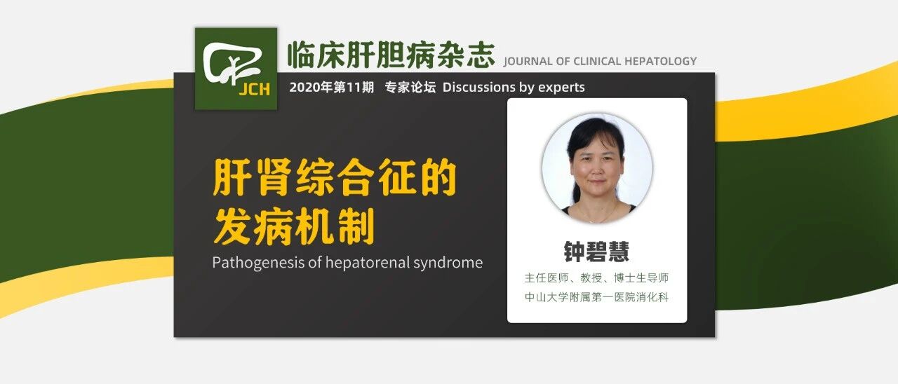 专家论坛｜钟碧慧：肝肾综合征的发病机制