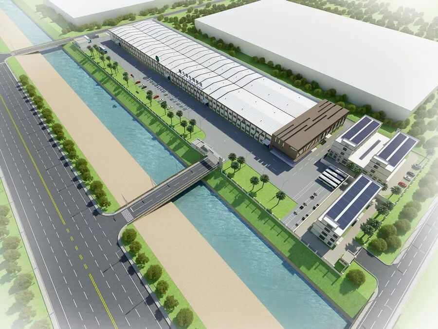 莱基自贸区隆力奇现代化工厂效果图