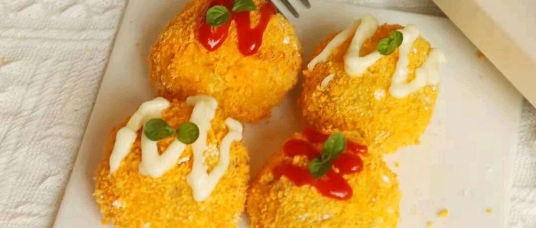 简单拉丝的黄金芝士土豆球