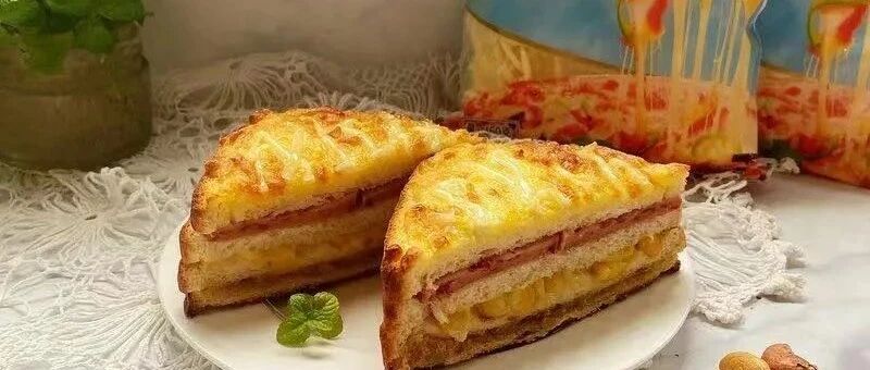 超好吃的奶酪三明治，料足到装不下，秒杀外面卖的！