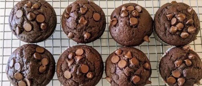 超快手浓香巧克力麦芬，超级简单快手小点心！