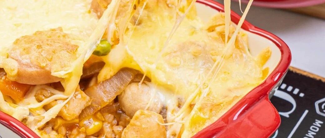 鸡肉蔬菜焗饭丨想吃西餐就做它，简单又美味