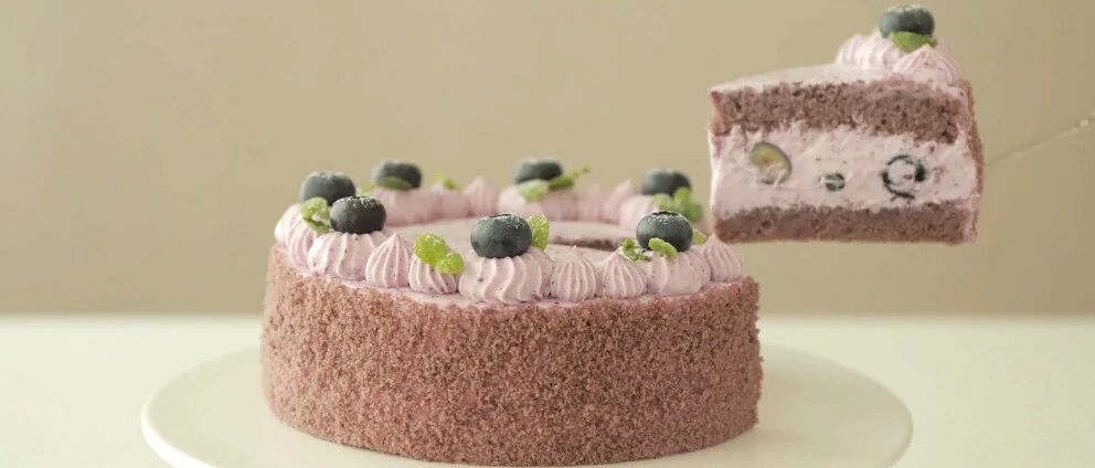 蓝莓奶油蛋糕配方：能抹面、夹馅、裱花