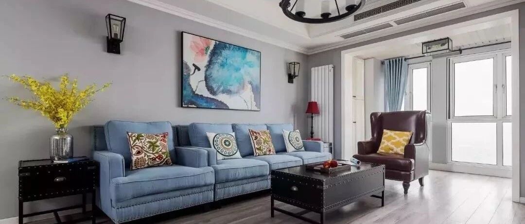 120平简约美式混搭三居，借露台增大房间