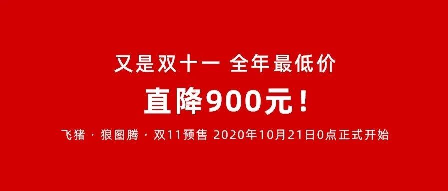 双11直降900元！狼图腾房车游爆款清单！