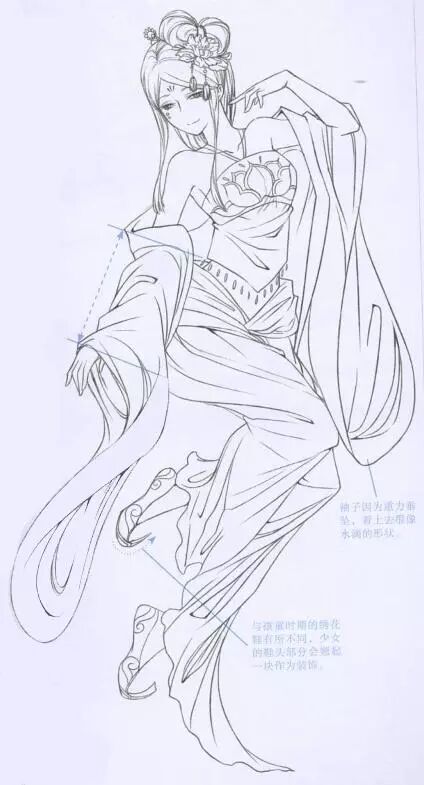 [手绘教程】手把手教你画:古风人物绘画教学,孩童与少女篇_深圳冠派
