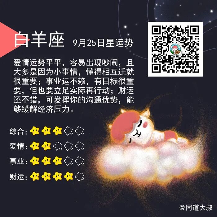 己思 9月25日十二星座运势分析