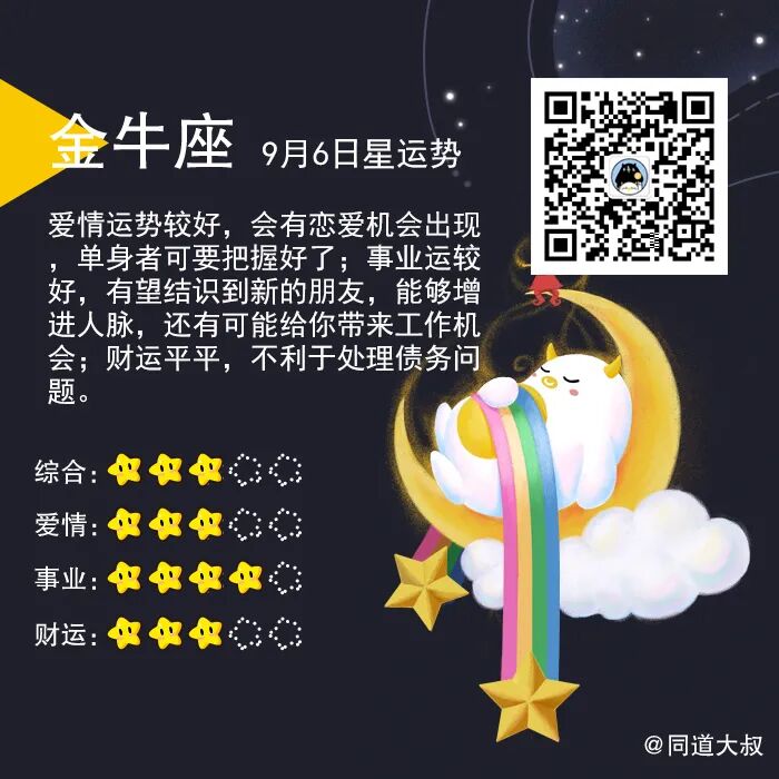 9月6日十二星座运势分析 同道大叔 微信公众号文章阅读 Wemp
