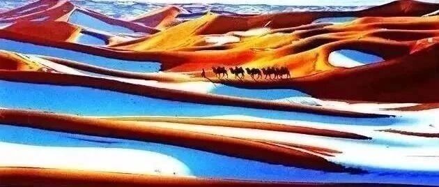 新疆沙漠居然下雪了，刚拍的！简直美到爆！一组照片惊艳全国~