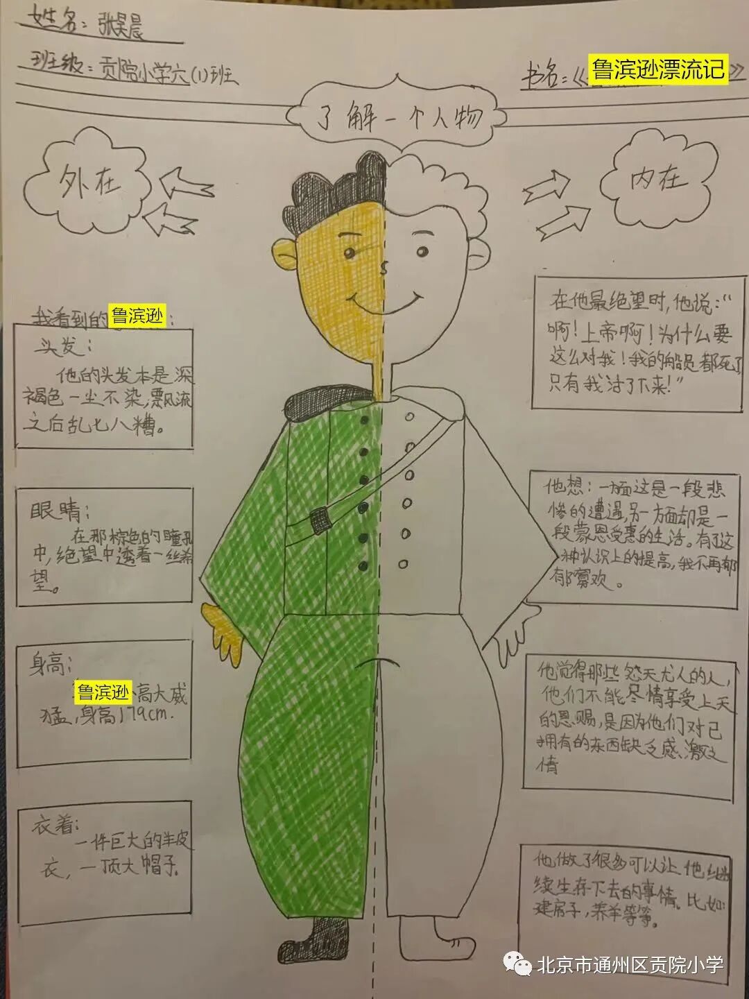 【贡院读书吧】六年级《鲁滨逊漂流记》思维导图及