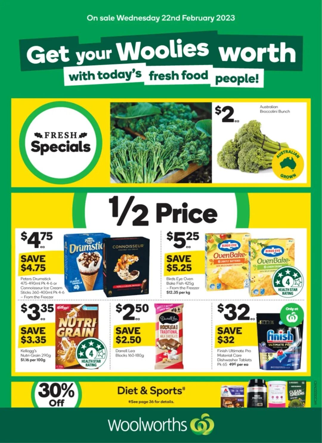 Woolworths 2月22日-2月28日折扣，红袋米、蒜香面包、纸尿裤半价（组图） - 1