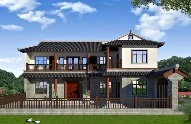 5款别墅有院子带车库，邻居看到后悔盖早了