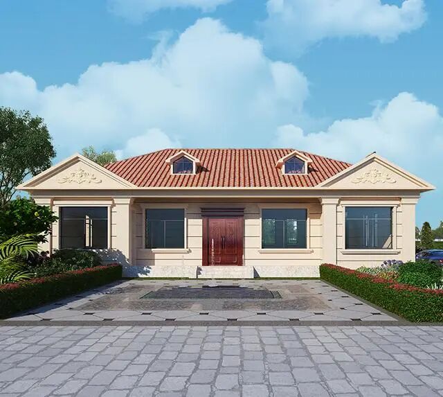 5款一层带院子别墅，百看不厌，村民直呼好看