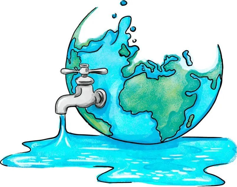 水资源短缺漫画图片