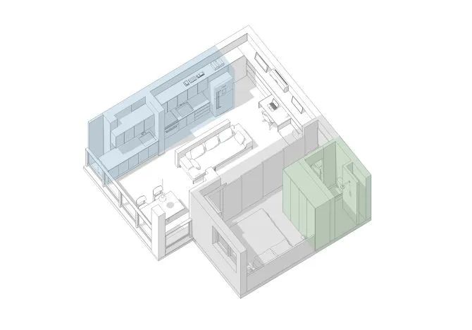 交换空间超小户型设计隐藏大储物_小户型客厅储物壁柜_小户型装修如何增加储物空间