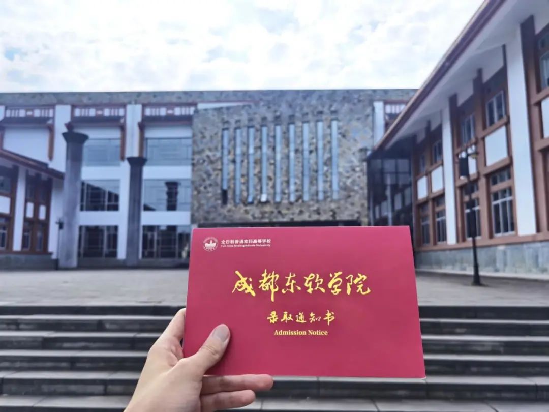 成都东软学院红大门图片